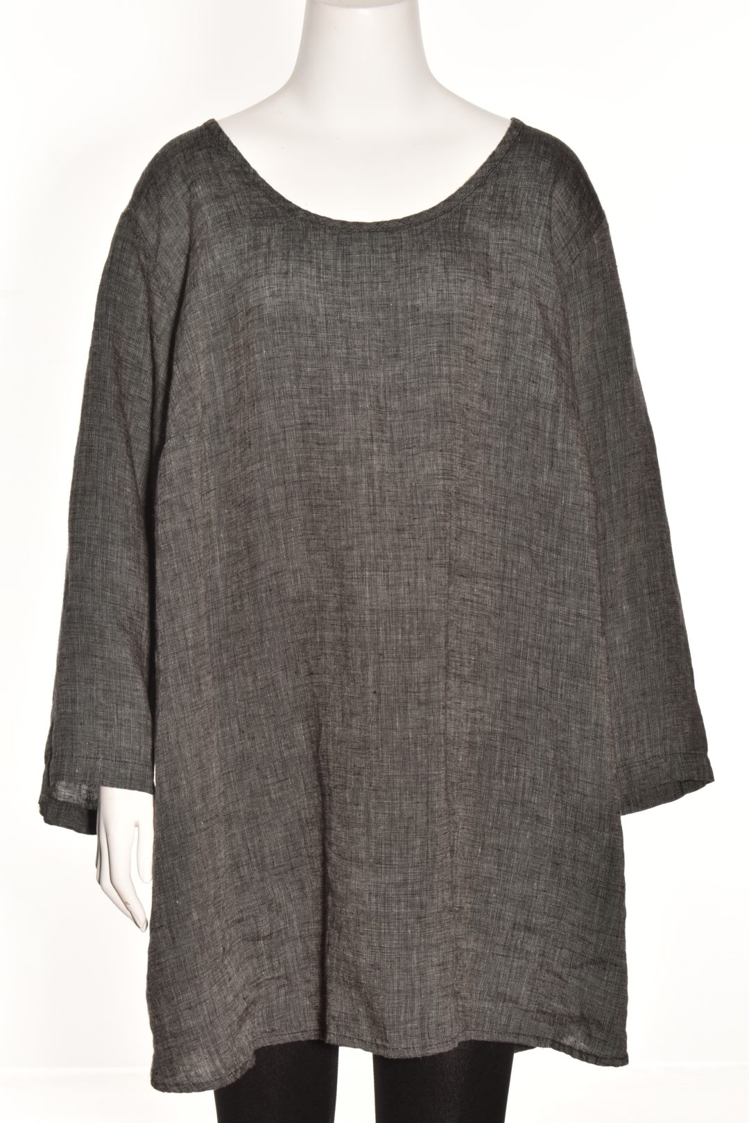 Flax Soft Tunic, 100% linen. Scoop neck and three-quarter sleeves - Lea's